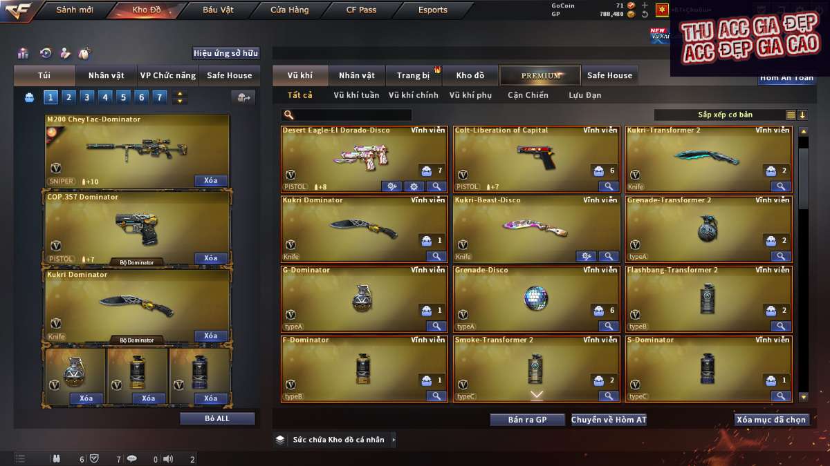 shop acc cf uy tin gia re